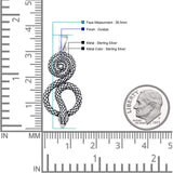 Snake & Spiral Pendant Necklace