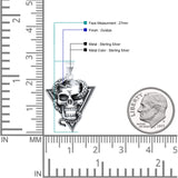  Skull & Snake Pendant Necklace