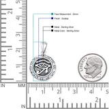 Eye of Horus & Zodiac Pendant Necklace