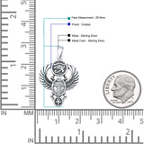 Scarab & Eye of Horus Pendant Necklace