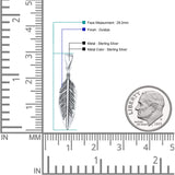  Feather Charm Pendant Necklace