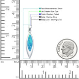 Marquise Lab Opal Solitaire Pendant Necklace