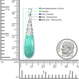 Oxidized Pear Dangle Drop Pendant 