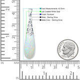 Oxidized Pear Dangle Drop Pendant 