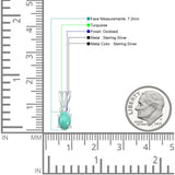 Oval Turquoise Pendant Necklace