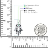  Hamsa & Star Of David Pendant 
