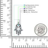  Hamsa & Star Of David Pendant 