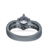 Two Piece Round CZ Ring
