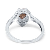 Art Deco Teardrop Pear Ring