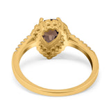 Art Deco Teardrop Pear Ring