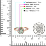 Round Halo Natural Diamond Ring