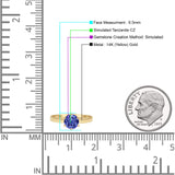 Round Solitaire Gold Ring
