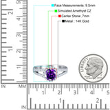 Three Stone Round CZ Gold Ring