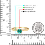 Round Solitaire Gold Ring