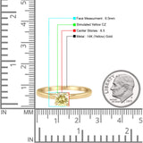 Round Solitaire Gold Ring