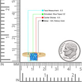 Princess Cut Solitaire Gold Ring