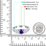 Three Stone Round CZ Gold Ring
