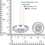 Three Stone Round Gold Ring