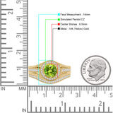 Two Piece Round Halo Split Shank Beaded Gold Ring