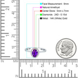 Oval Halo Natural Diamond Ring
