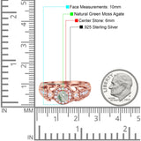 Art Deco Round Natural Stone Filigree Ring