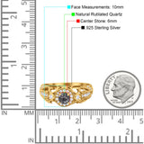 Art Deco Round Natural Stone Filigree Ring