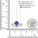 Two Piece Pear CZ Ring