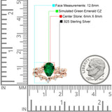 Two Piece Pear CZ Ring