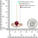 Two Piece Pear CZ Ring