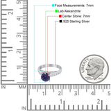Round Natural Stone Engagement Ring