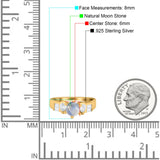 Art Deco Round Natural Stone Cocktail Ring