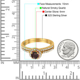 Two Piece Round Natural Stone Ring
