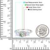Three Stone Round Natural Stone Ring