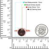 Art Deco Round Natural Stone Halo Ring
