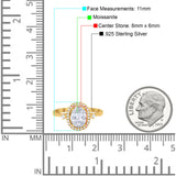 Oval Natural Stone Engagement Ring
