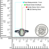 Oval Natural Stone Engagement Ring