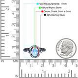 Oval Natural Stone Engagement Ring