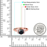 Round Natural Stone Wedding Ring