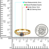 Art Deco Round Natural Stone Curved Ring
