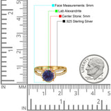 Split Shank Round Natural Stone Ring