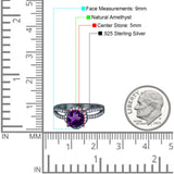 Split Shank Round Natural Stone Ring