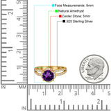 Split Shank Round Natural Stone Ring