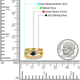 Two Piece Round Natural Stone Ring