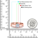 Two Piece Round Natural Stone Art Deco Ring
