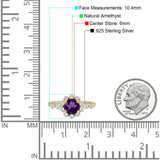 Vintage Style Round Natural Stone Flower Ring