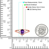 Pear Teardrop Natural Stone Chevron Ring
