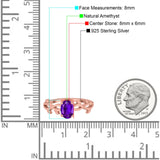Infinity Oval Natural Stone Solitaire Ring