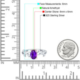 Infinity Oval Natural Stone Solitaire Ring