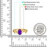Infinity Oval Natural Stone Solitaire Ring