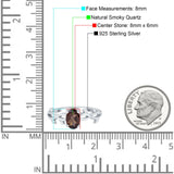Infinity Oval Natural Stone Solitaire Ring